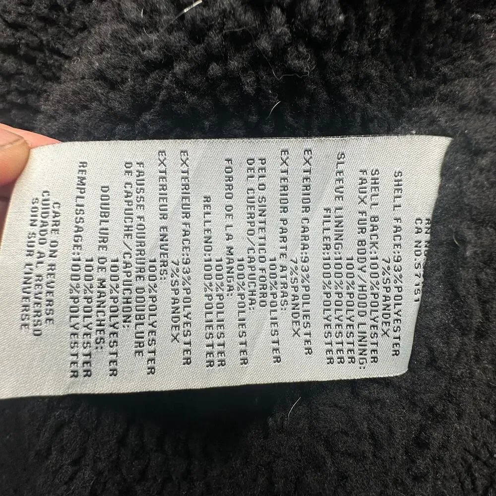 Levis Soft Shell Fleece Sherpa Lined Zip Jacket Mens XXL Black Hooded Pockets
